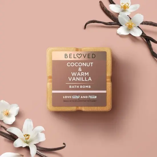 Beloved Coconut & Warm Vanilla Bath Bomb 4oz image {2}