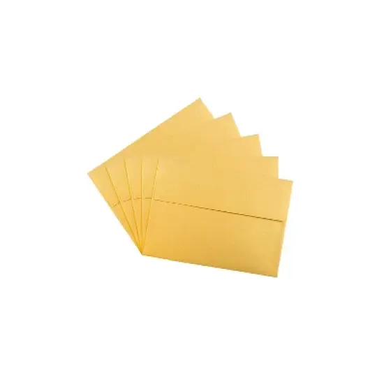 JAM Paper A7 Metallic Invitation Envelopes 5.25 x 7.25 Stardream Gold GCST708I image {2}