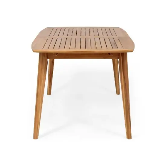 Christopher Knight Home Paco 7 Pieces Outdoor Modern Expandable Dining Set with Stackable Chair image {7}