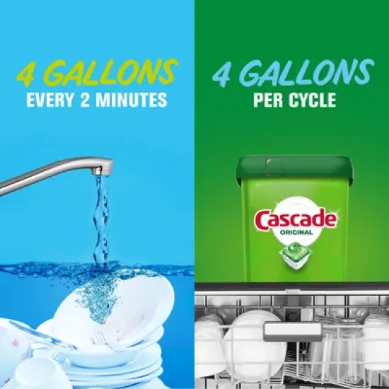 Cascade Fresh Scent Original Dishwasher Pods, ActionPacs Dishwasher Detergent Tabs image {3}