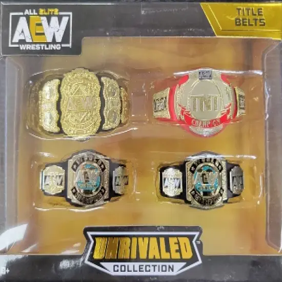4-Pack AEW Toy Wrestling Figure Belts Action Figure image {2}