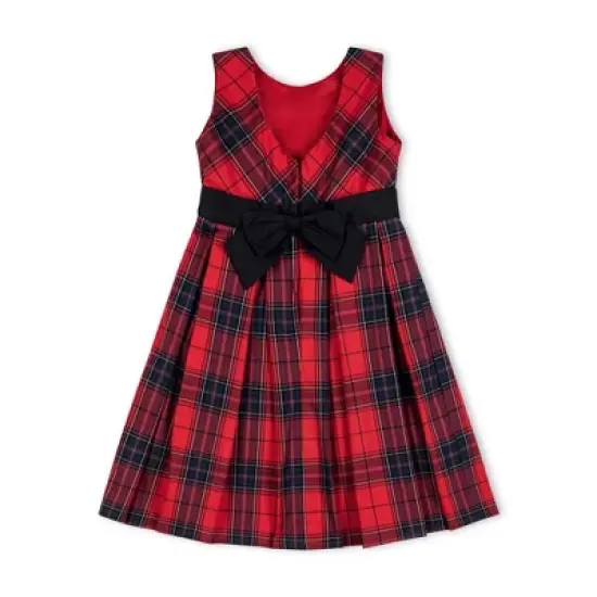 Hope & Henry Girls' Sleeveless Pleated Party Dress with Waist Sash, Toddler image {2}