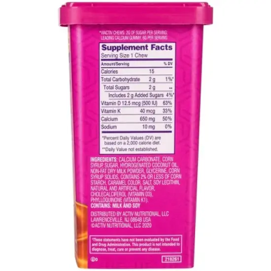 Viactiv Calcium Supplement + Vitamin-D Soft Chews - Caramel - 100ct image {1}