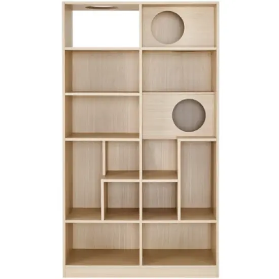 Gulches Pet Houses - Furniture Style Cat Bookcase with Shelves for Stylish Living image {8}