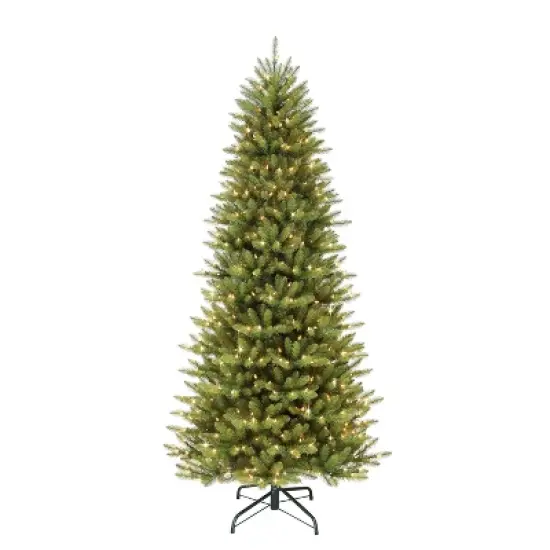 Puleo 6.5ft Pre-lit Artificial Christmas Tree Forest Fir: Hinged Branches, 350 Clear Lights, Indoor Use, Includes Stand image {3}