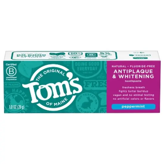 Tom's of Maine Antiplaque and Whitening Peppermint Natural Toothpaste - 5.5oz image {8}