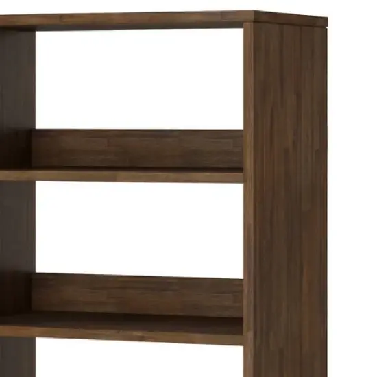 63.8" Saylor Tall Bookcase Rustic Natural Aged Brown - WyndenHall image {9}