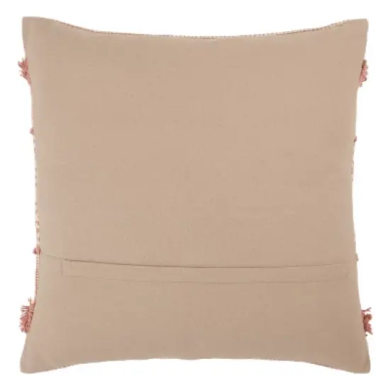 20"x20" Oversize Imena Trellis Poly Filled Square Throw Pillow Pink/Cream - Jaipur Living image {1}