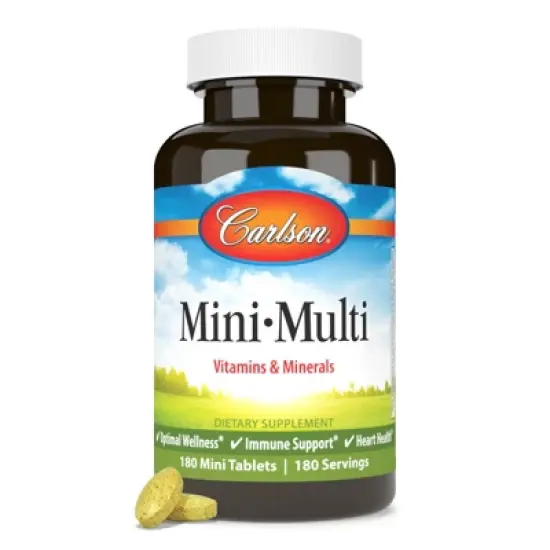 Carlson - Mini-Multi, Small Multivitamin Tablets, Vitamins & Minerals, Easy to Swallow image {3}