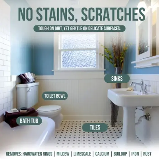 Powerstone Pumice Toilet Bowl Cleaner with Handle (4-pack) - A Solution for Hard Water Stains on Toilets, Grills, Tiles, Grout & Pools image {2}