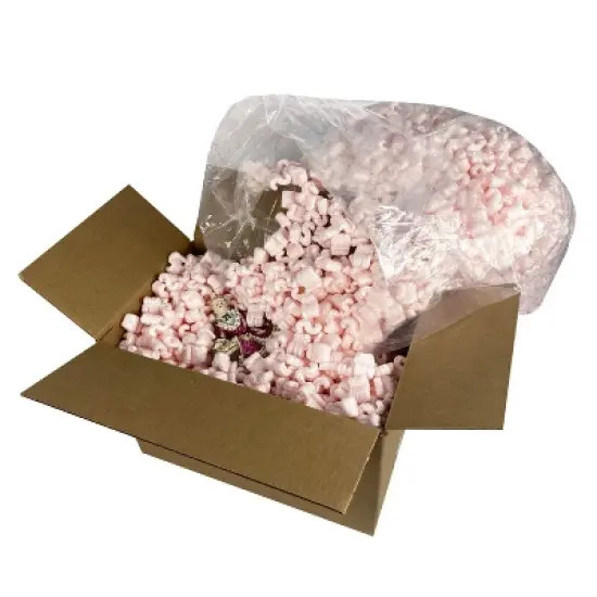UOFFICE Anti-Static Packing Peanuts 14 Cu. Ft. Industrial Shipping Void Fill image {2}