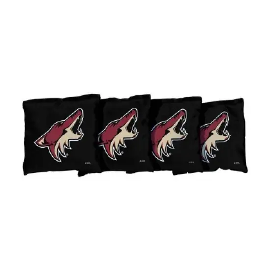 NHL Arizona Coyotes Corn-Filled Cornhole Bags Black - 4pk image {1}