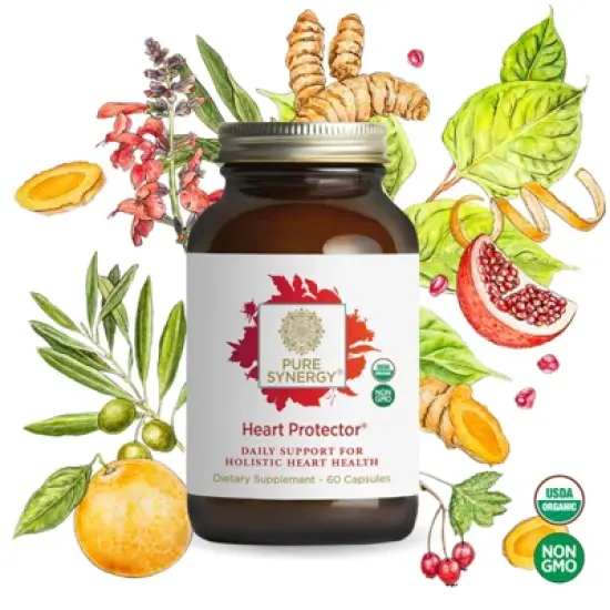 Pure Synergy Heart Protector&reg; &ndash; Cardiovascular Support with Hawthorn & Resveratrol | 60 Capsules image {1}