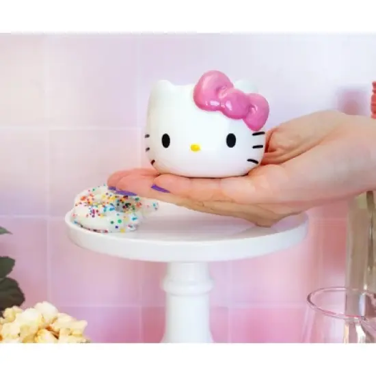 Silver Buffalo Sanrio Hello Kitty Pink Bow Sculpted Ceramic Mini Mug | Holds 3.5 Ounces image {3}