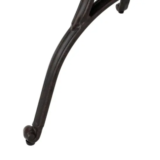 Christopher Knight Home Alfresco Outdoor Aluminum 5 Piece Dining Set with Lattice Design and Umbrella Hole, Bronze image {5}