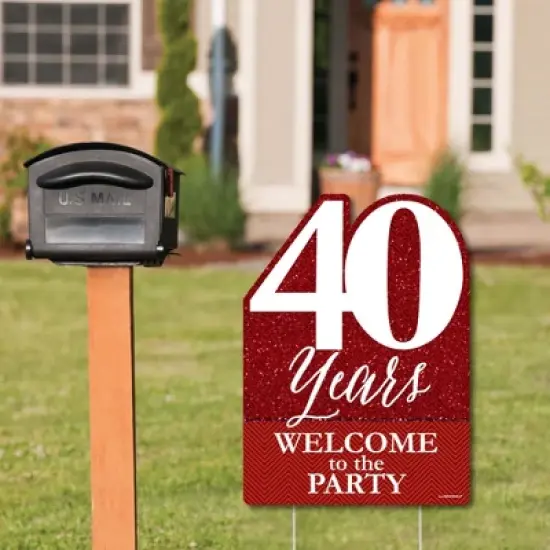 Big Dot of Happiness We Still Do - 40th Wedding Anniversary - Party Decorations - Anniversary Party Welcome Yard Sign image {1}