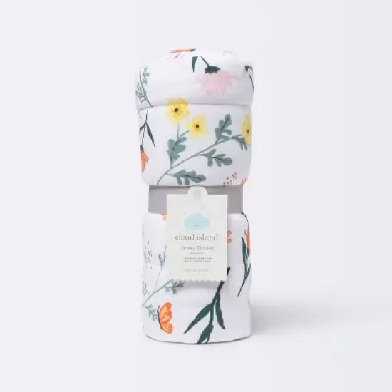Jersey Knit Reversible Blanket - Cloud Island&trade; Garden Floral image {3}