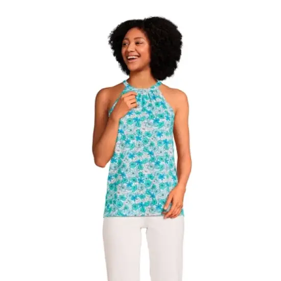 Lands' End Women's Light Weight Jersey Halter Neck Tank Top image {2}