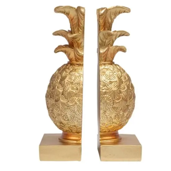 2pc Pineapple Bookend Set Bronze - Storied Home image {10}