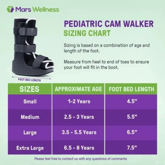 Mars Wellness Pediatric Cam Walker Fracture Boot image {1}