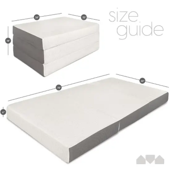 Milliard 6 Inch Tri-fold Memory Foam Mattress image {10}