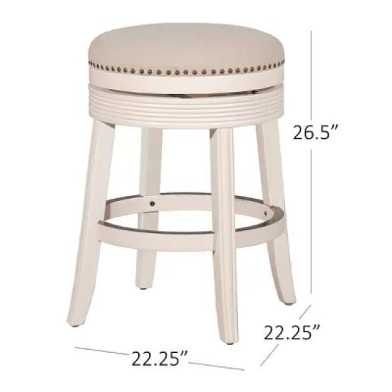 26" Saddle Backless Counter Height Barstool Rustic Gray/Taupe &ndash; Hillsdale Furniture image {5}