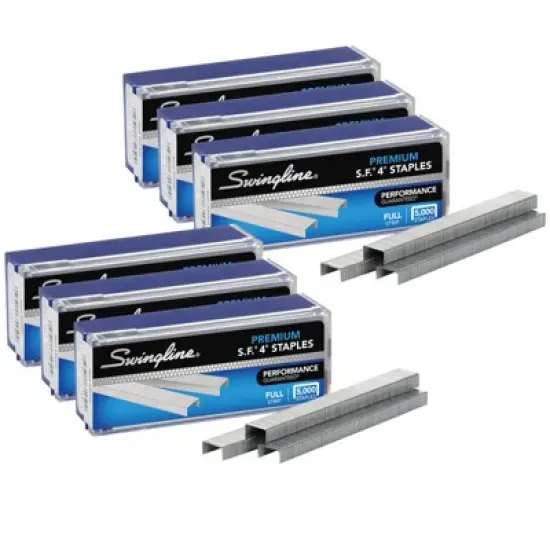 Swingline S.F. 4 Premium Staples, 1/4" Length, 210 Per Strip, 5000 Per Box, 6 Boxes image {7}