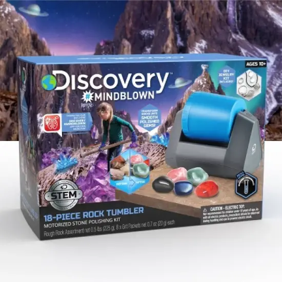 Discovery #Mindblown 18pc Rock Tumbler Motorized Stone Polishing Kit image {5}