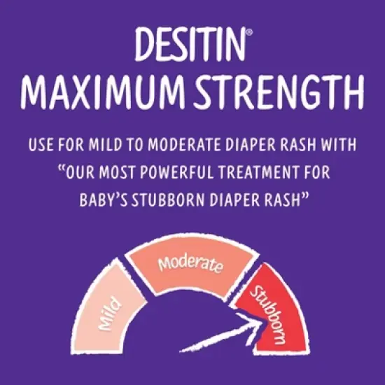 Desitin Maximum Strength Baby Diaper Rash Cream with Zinc Oxide - 4oz image {4}