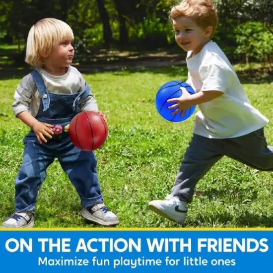 6 PCS Colorful Toddlers Basketballs for Kids Age 1-8, 5" Mini Basketballs Small Inflatable Rubber Sports Toy Ball Little Boy Girl Birthday Xmas Gift image {7}