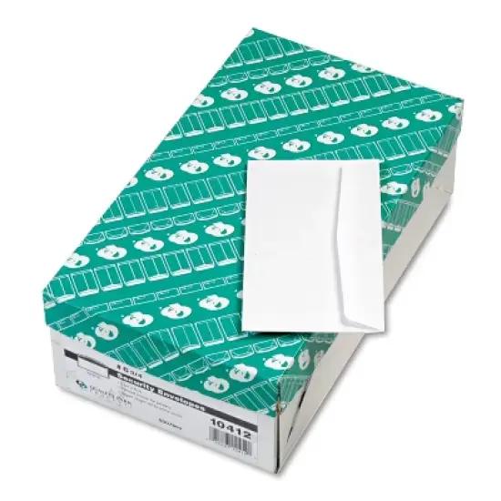 Quality Park Security Tinted Business Envelope #6 3/4 3 5/8 x 6 1/2 White 500/Box 10412 image {4}