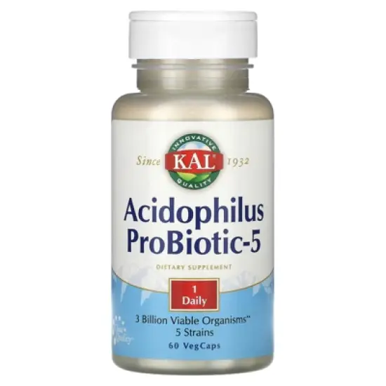 KAL Acidophilus ProBiotic-5, 60 VegCaps image {2}