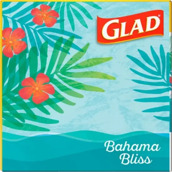 Glad ForceFlex MaxStrength Bahama Bliss Drawstring Trash Bags - Febreze Freshness - 13gal - 45ct image {15}