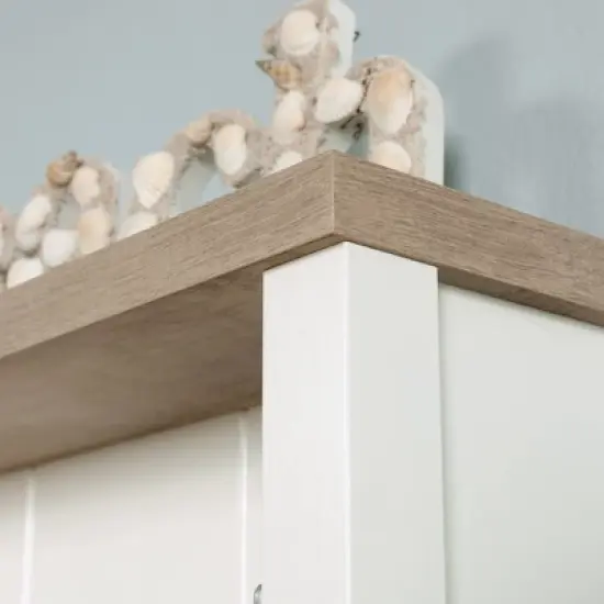 Cottage Road Entryway Bench Hall Tree Soft White - Sauder image {2}