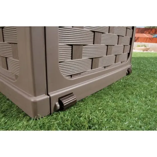 Starplast 88 Gallon Deck Box Plastic Mocha Brown image {2}
