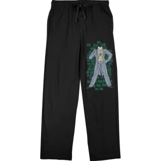 Batman Laughing Joker Men's Black Sleep Pajama Pants image {5}