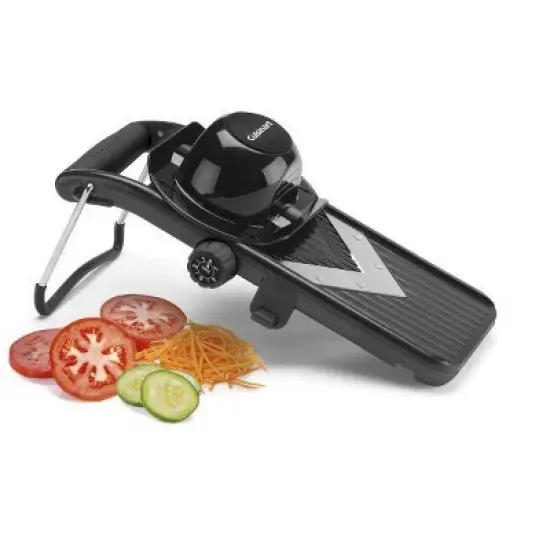 Cuisinart V-Blade Mandoline: Stainless Steel & Plastic Slicer, 2 Blades, Soft-Grip Handle, Freestanding, Black image {1}