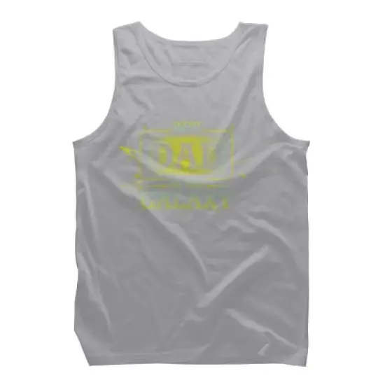 Men's Design By Humans Best Dad In Galaxy Badge By AmusingDesignCo Tank Top image {8}