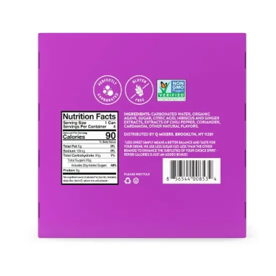 Q Mixers Hibiscus Ginger Beer - 4pk/222ml Cans image {5}