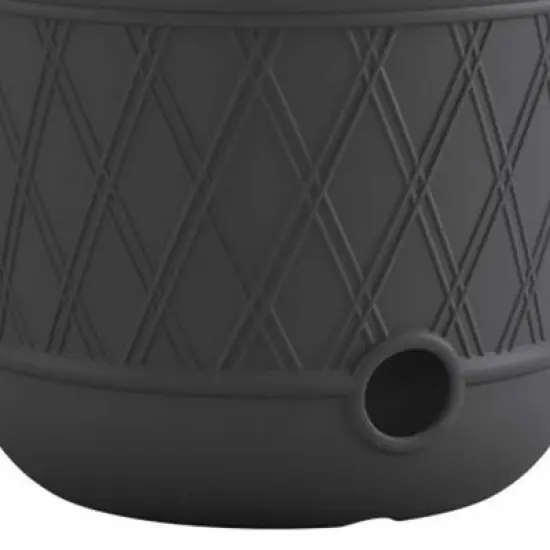 Suncast 14" x 12" Round Plastic Decorative Weatherproof Outdoor Hideaway Standard Garden Hose Storage Pot with Drainage Holes, Gray (4 Pack) image {3}