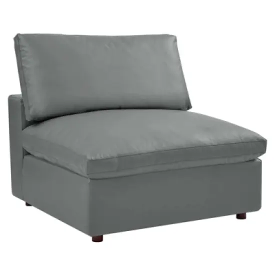 Commix Down Filled Overstuffed Vegan Leather 4 Seater Sofa - Modway image {2}