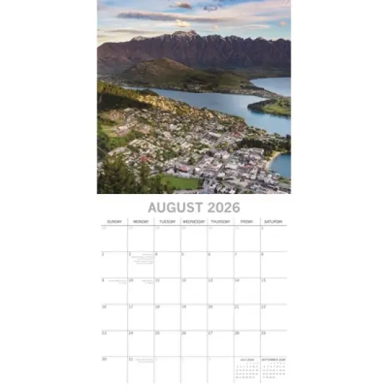 2026 Square Wall Calendar, New Zealand, 16-Month Images of New Zealand Theme with 180 Reminder Stickers (12x12 In) image {2}