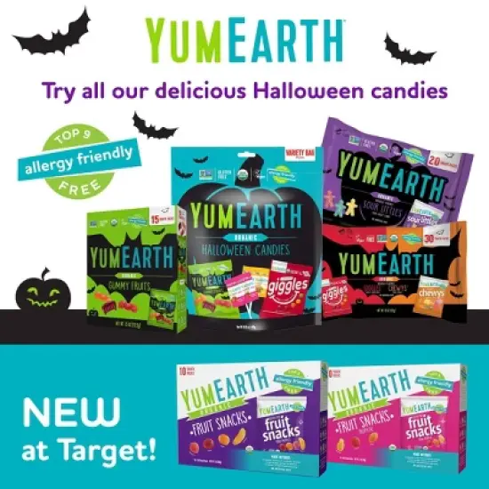 YumEarth Halloween Sour Littles Laydown Bag Candy - 10oz/20ct image {7}