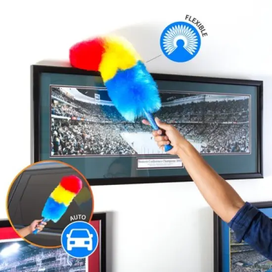 Kitchen + Home Rainbow Static Duster - 23" Electrostatic Feather Duster image {4}