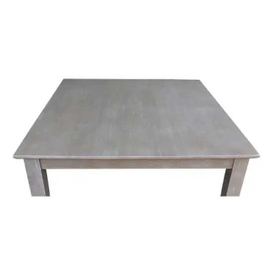 Solid Wood 36" X 36" Dining Table Weathered Gray - International Concepts image {4}