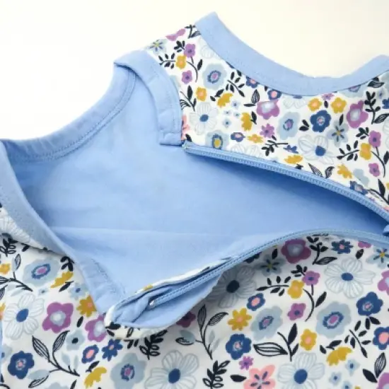 Honest Baby Organic Cotton Reversible Wearable Blanket - Fall Floral Purple image {1}