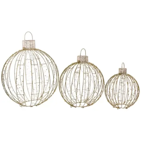 Northlight LED Lighted Hanging Ornaments Outdoor Christmas Decoration - Set of 3 image {1}