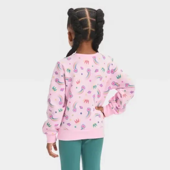 Toddler Girls' Afro Unicorn Pullover Sweatshirt - Pink image {1}