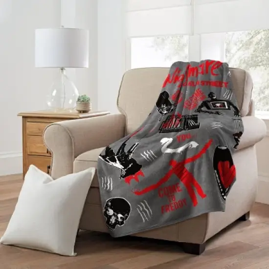 Warner Bros. Nightmare on Elm Street Come To Freddy Micro Raschel Throw Blanket 46&times;60 Inches image {1}