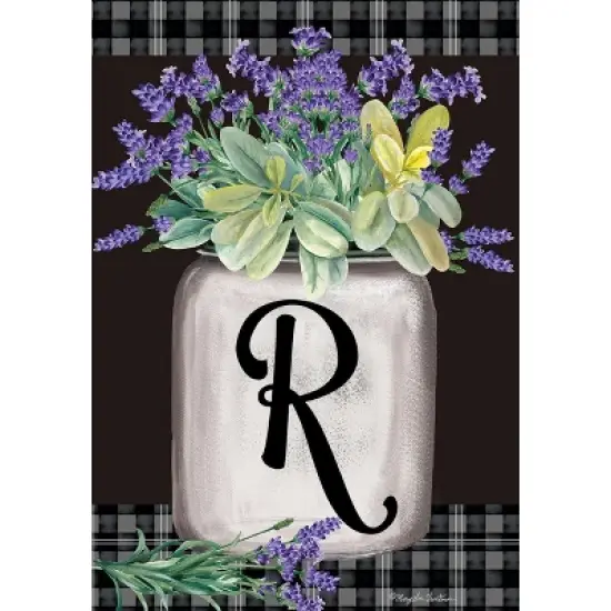 Briarwood Lane Everyday Garden Flag 12x18 For Outdoor Farmhouse Monogram Letter R Garden Flag Flags For Outside image {4}